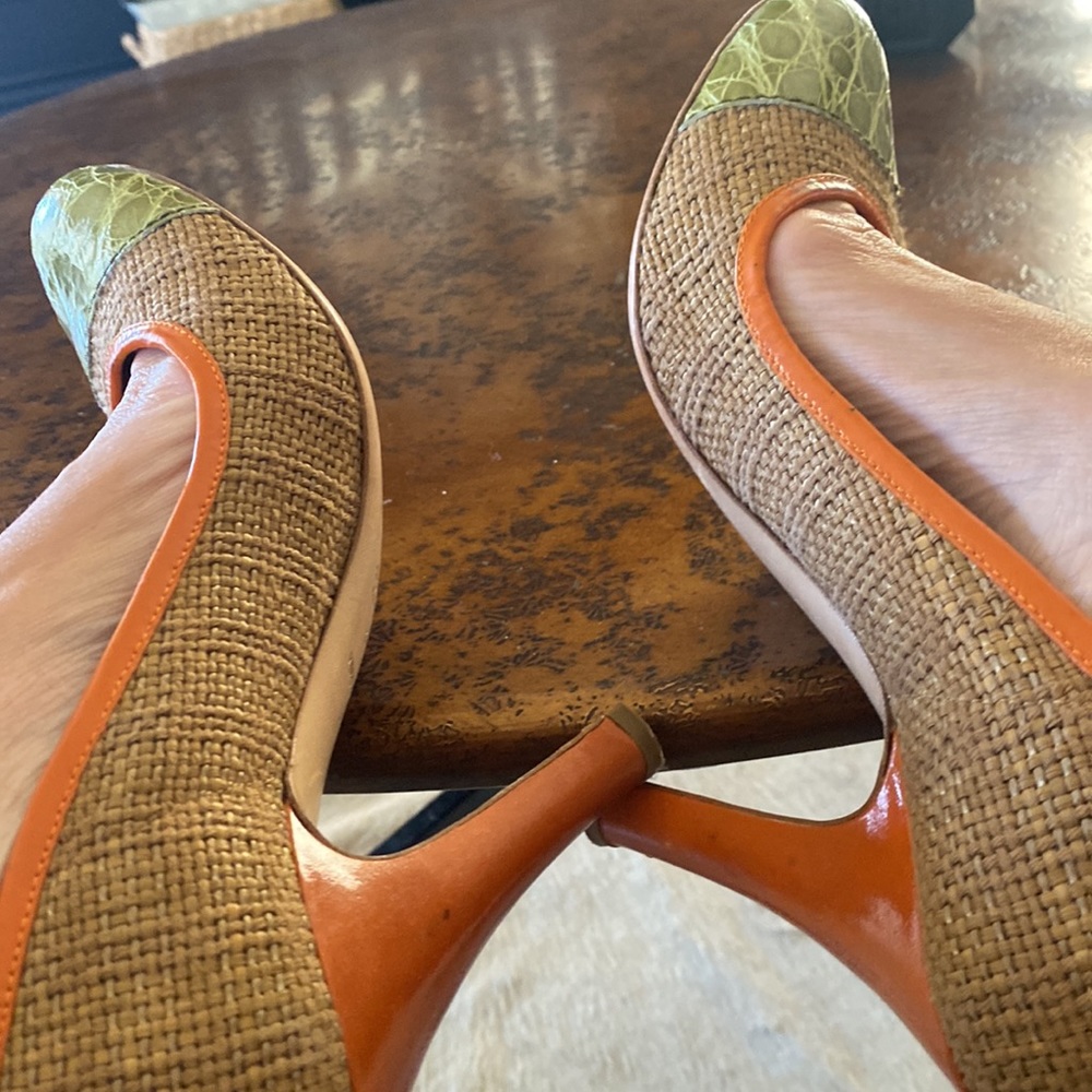 Prada leather and canvas pump IT 40 - Picture 12 of 13